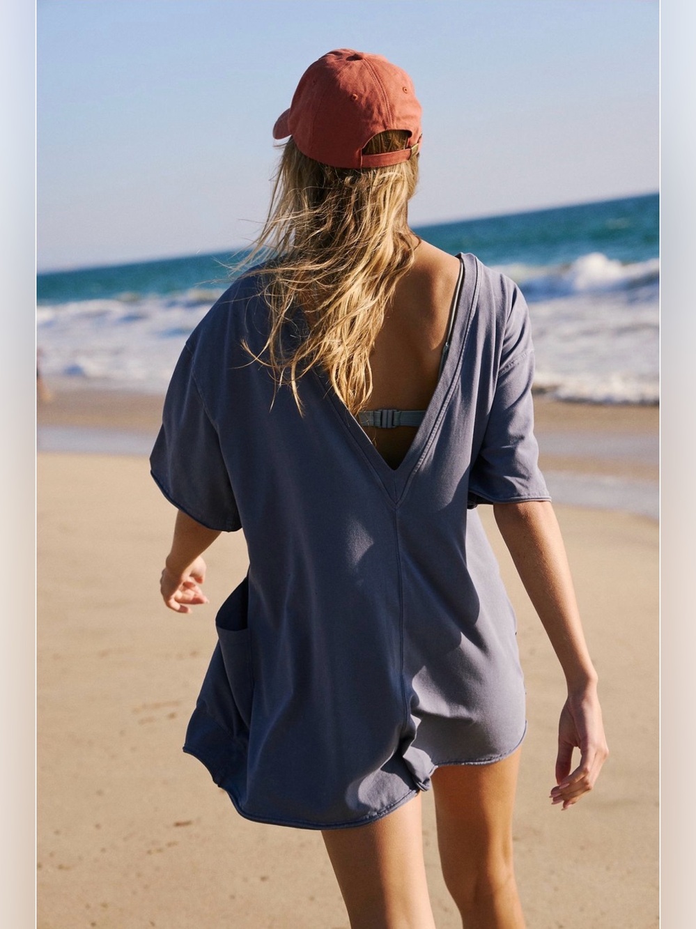 Free People Hot Shot Tee Romper - Size Medium - NWT - Oversized Athleisure - Picture 5 of 5